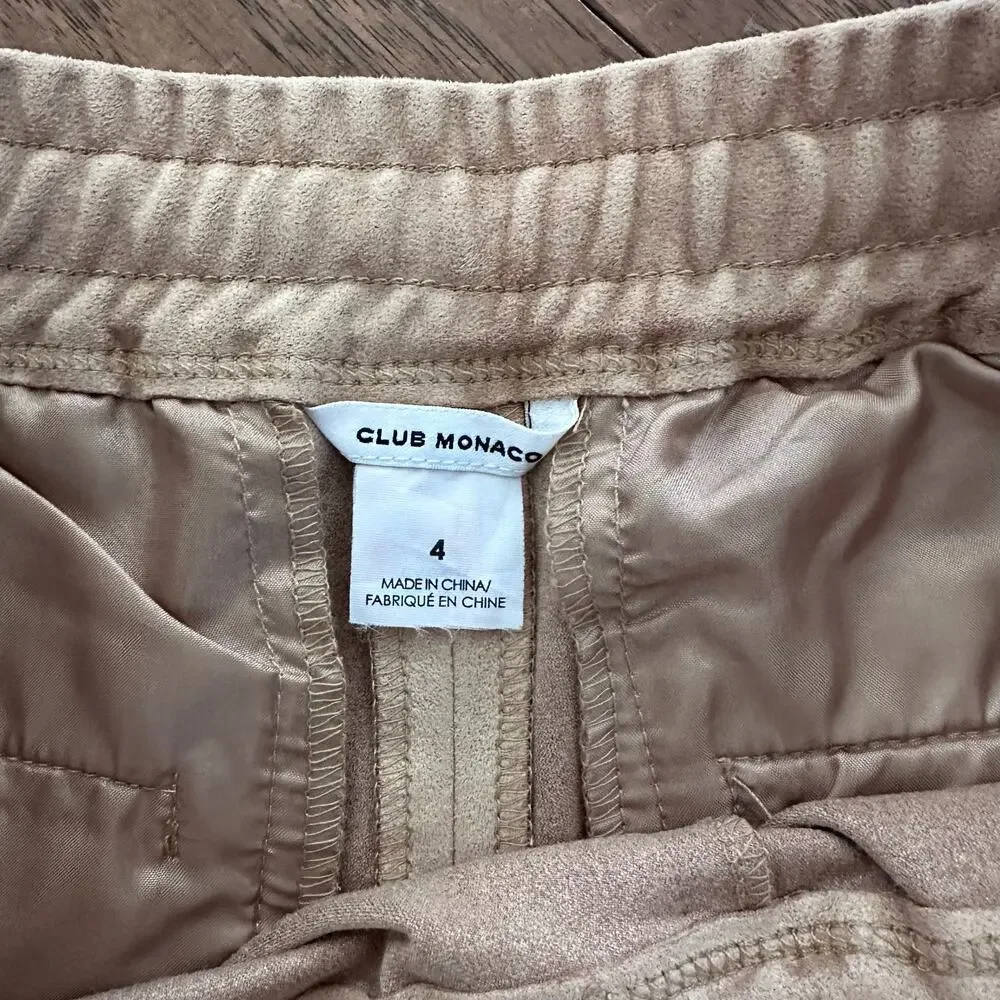 Club Monaco Tan Tulsie Suede Shorts Size 4